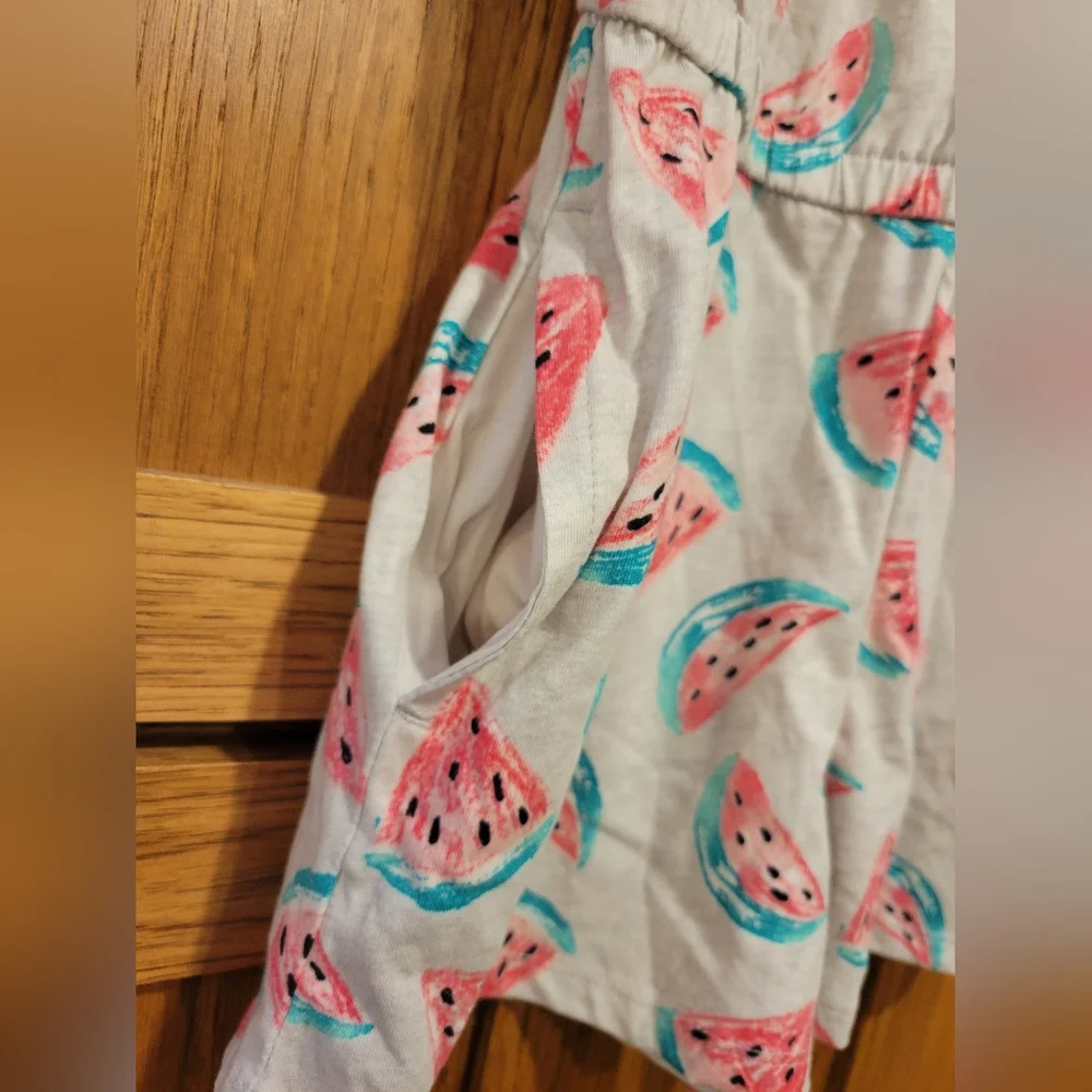NWT Old Navy Short-Sleeve Watermelon Themed Cinched-Waist Romper Size 8 (M)